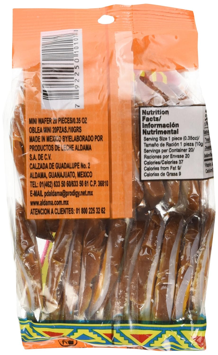 Aldama Mini Obleas Con Cajeta (Milk Candy Wafers) 20pc in Pack