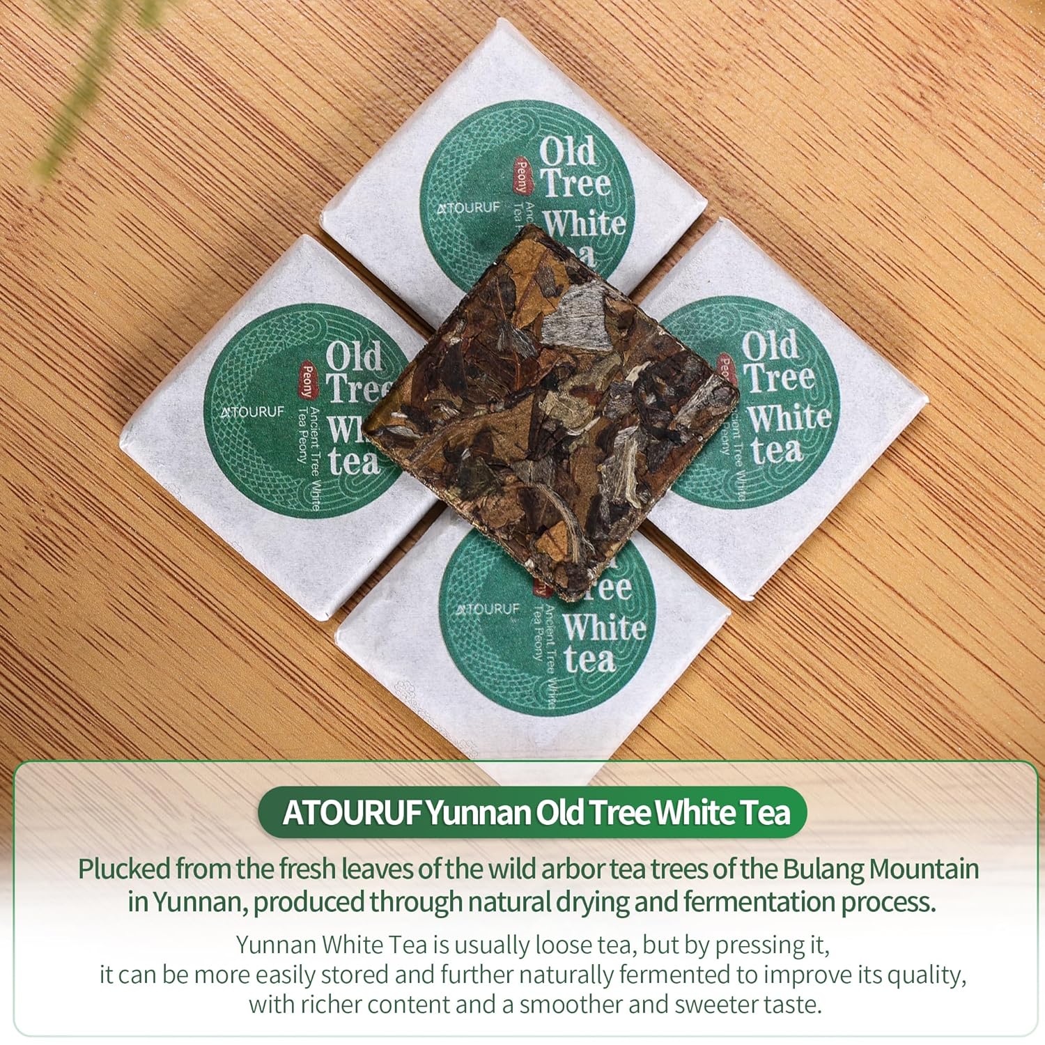 China Yunnan Old Tree White Tea, Premium Organic White Tea, Chinese Tea Gift 12 * 5g
