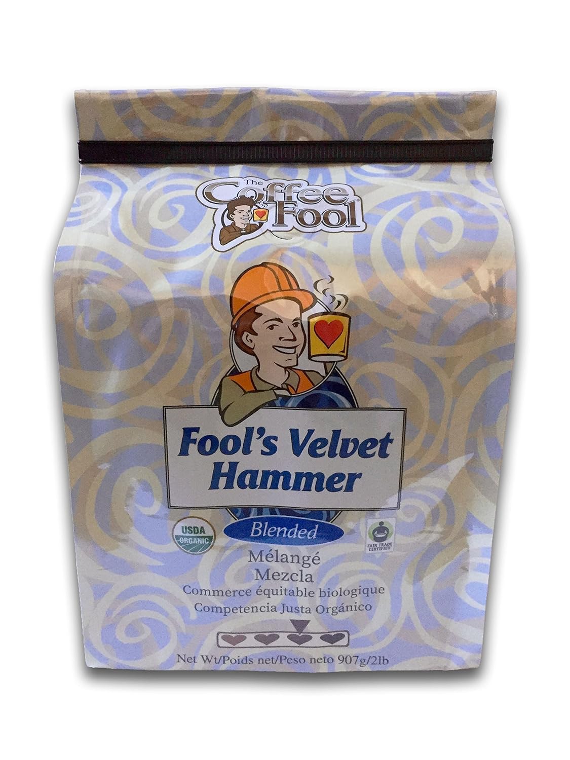The Coffee Fool Organic Fair Trade Velvet Hammer, Espresso, 2 Pound