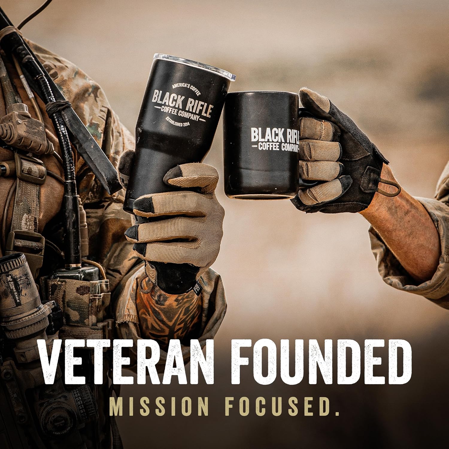 Black Rifle Coffee Company Instant Coffee Sticks - Roasted Blend Made from Pure Arabica Beans - Colombian & Brazilian Beans - Veteran Founded & American Made (Just Black, 48 Count)