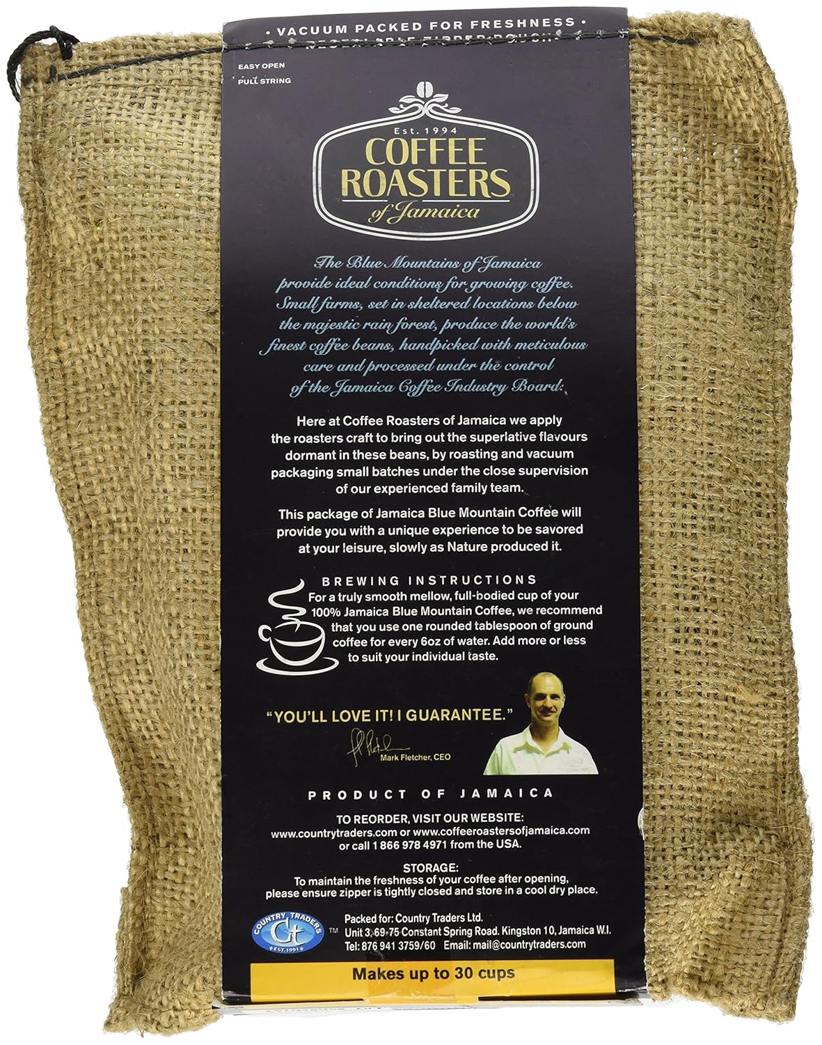 Coffee Roasters of Jamaica - 100% Jamaica Blue Mountain Ground Coffee (8oz)
